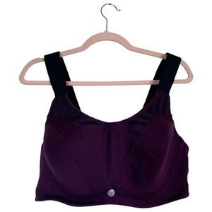 LIVI ACTIVE Max Support Sport Bra 42DD Purple Black Molded Underwire 1033993